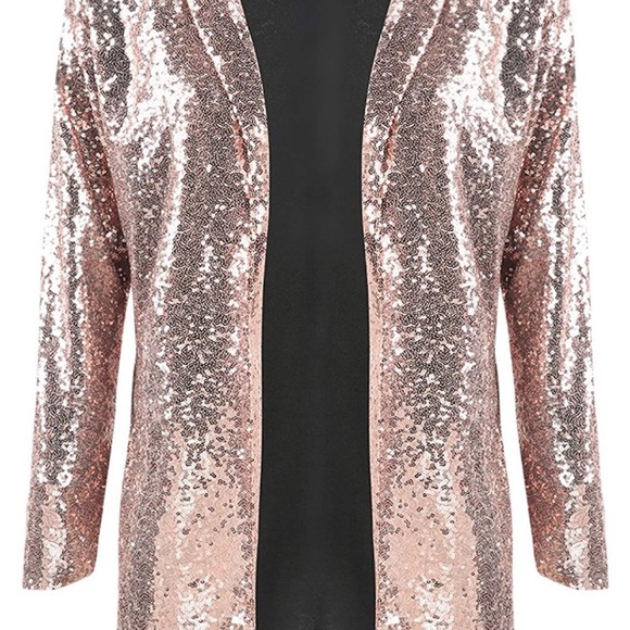 Rose gold sequin jacket - Picture 2 of 6